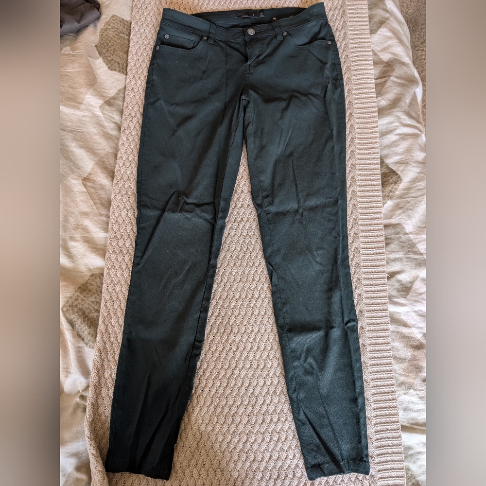 Prana Womens 6 Skinny Leg Stretch Zion Pants Forest Green Active Stretch